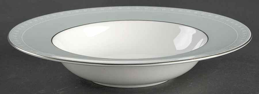 Orleans (Platinum Trim) Rim Soup Bowl by Royal Worcester-1
