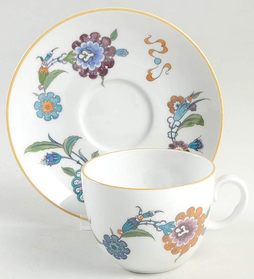 Palmyra Flat Cup & Saucer Set by Royal Worcester-1