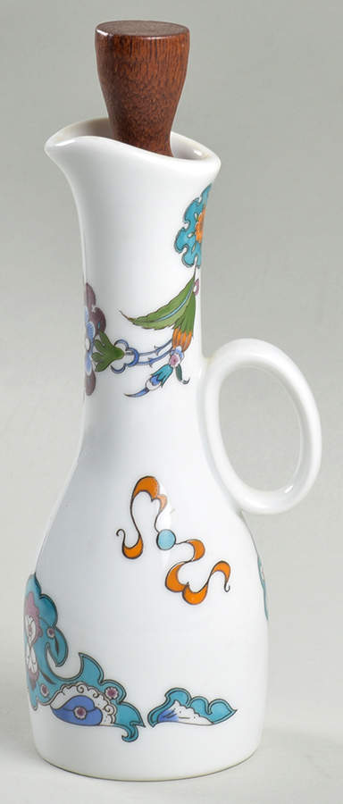 Palmyra Oil/Vinegar Cruet & Wood Stopper by Royal Worcester-1