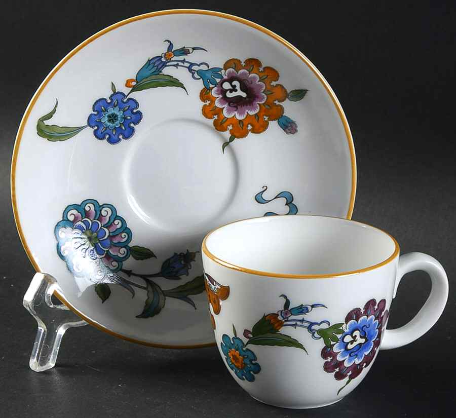Palmyra Flat Demitasse Cup & Saucer Set by Royal Worcester-1