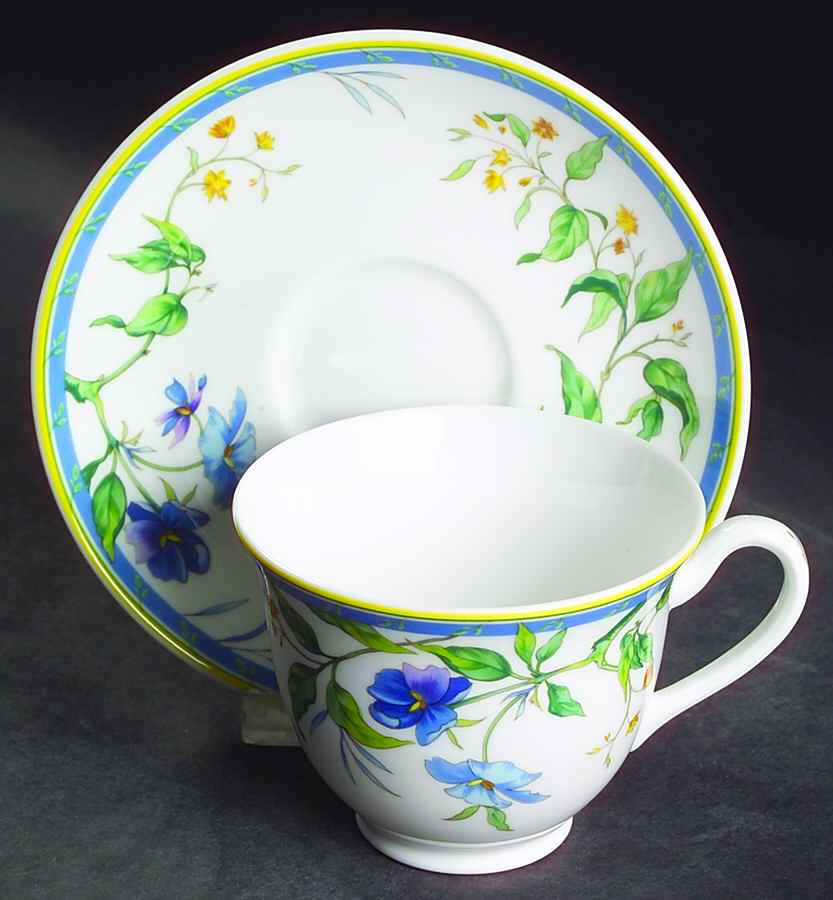 Pastorale Footed Cup & Saucer Set by Royal Worcester-1