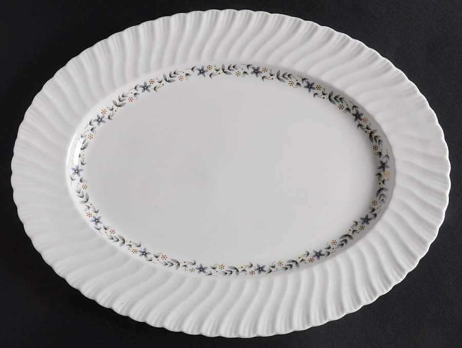 Petite Fleur (Swirl) 13" Oval Serving Platter by Royal Worcester-1