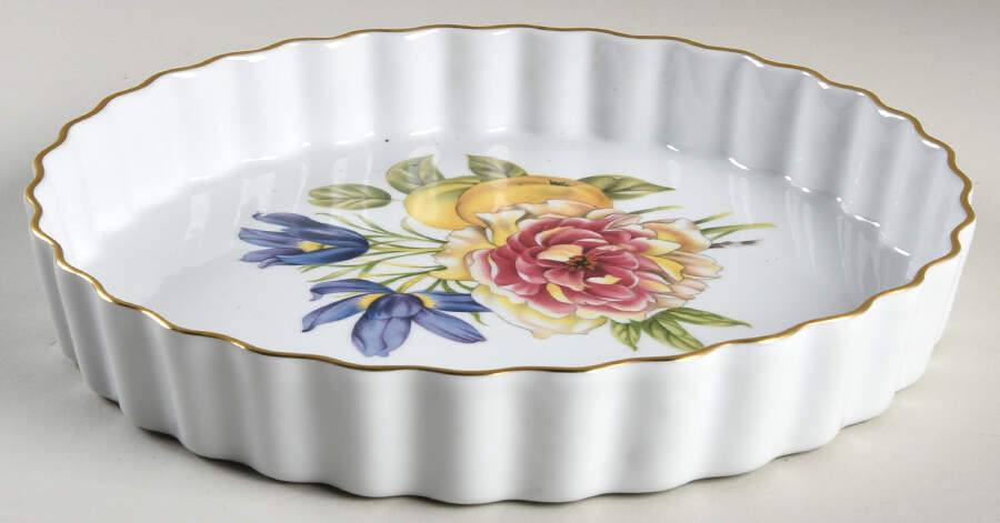 Pershore (Gold Trim) 9" Quiche by Royal Worcester-1