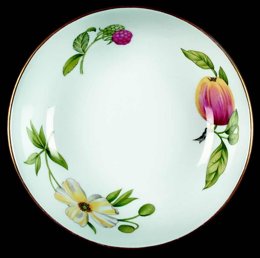 Pershore (Gold Trim) Fruit/Dessert (Sauce) Bowl by Royal Worcester-1