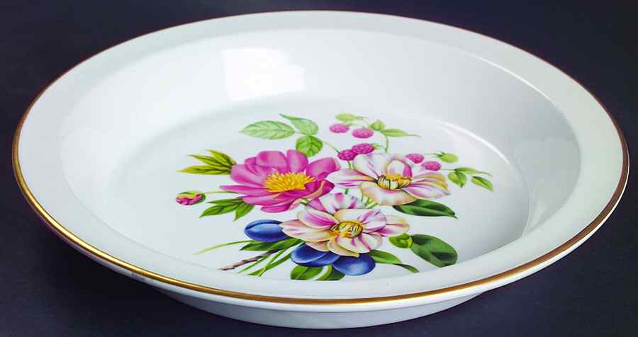 Pershore (Gold Trim) Pie Serving Plate by Royal Worcester-1