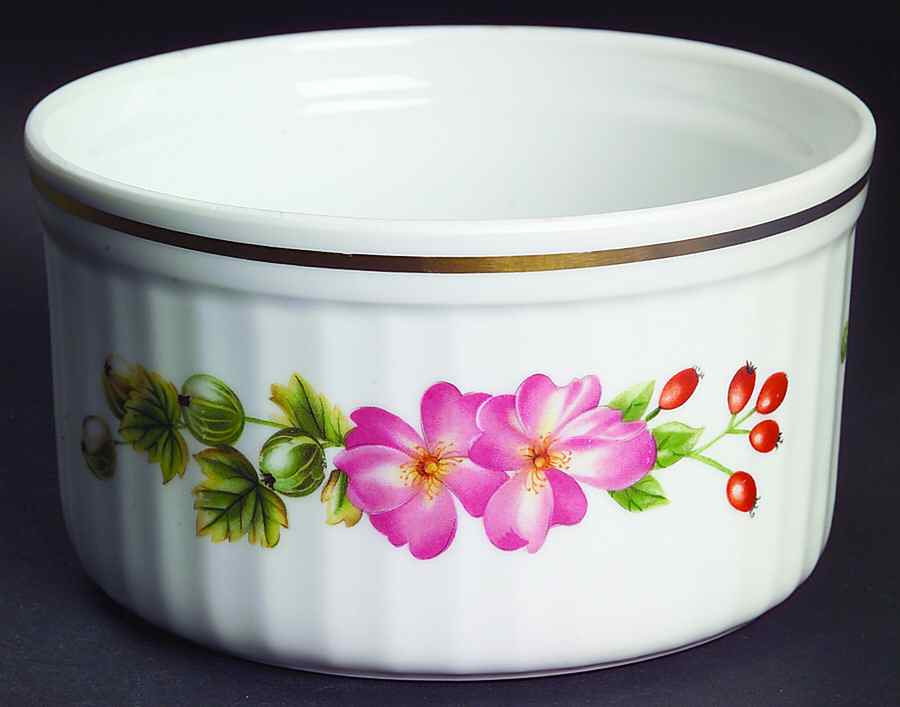 Pershore (Gold Trim) 6" Souffle by Royal Worcester-1