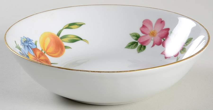 Pershore (Gold Trim) Coupe Cereal Bowl by Royal Worcester-1