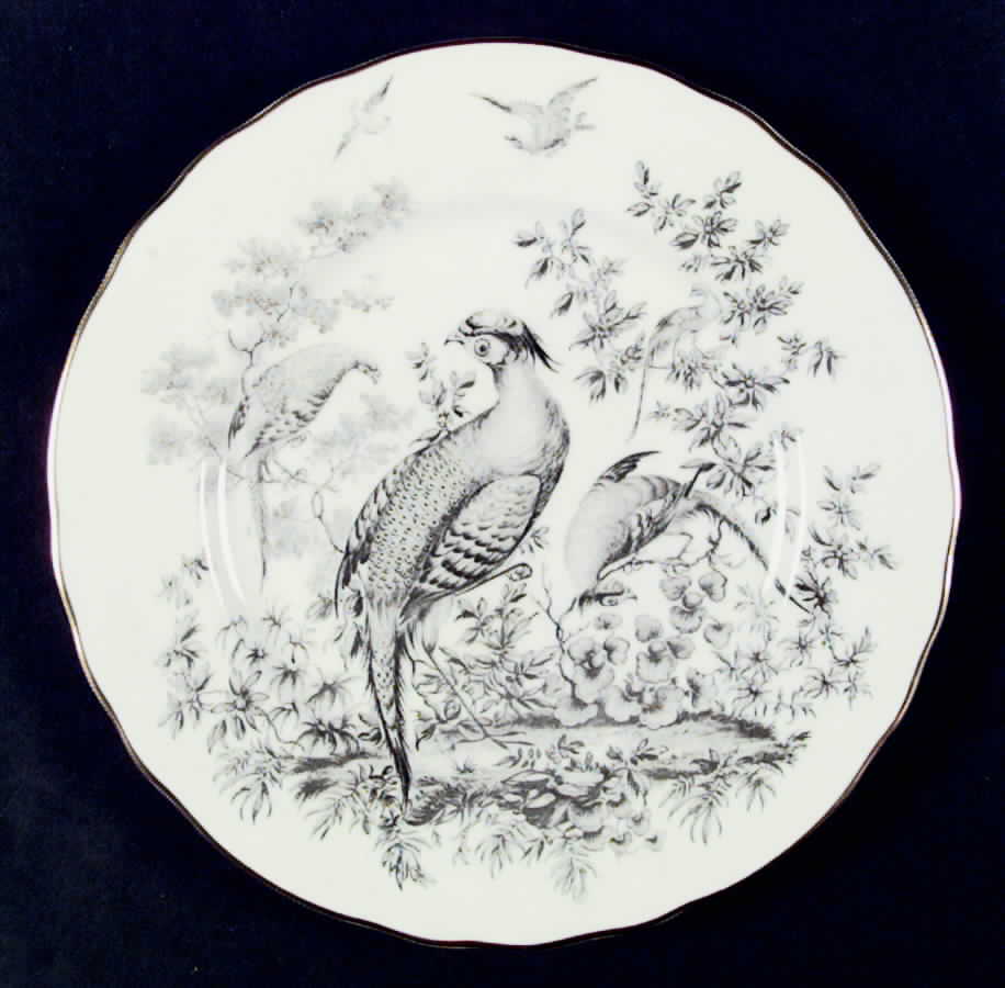 Pheasant Black Dinner Plate by Royal Worcester-1
