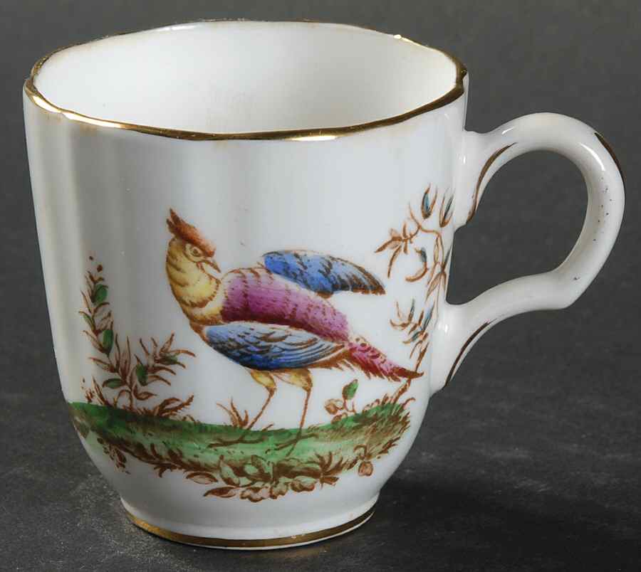 Pheasant Multicolor Flat Demitasse Cup by Royal Worcester-1