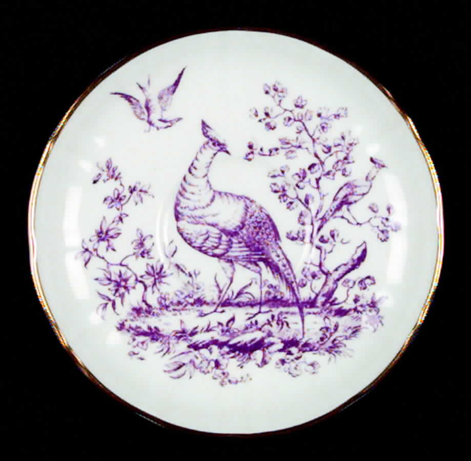 Pheasant Purple Saucer by Royal Worcester-1