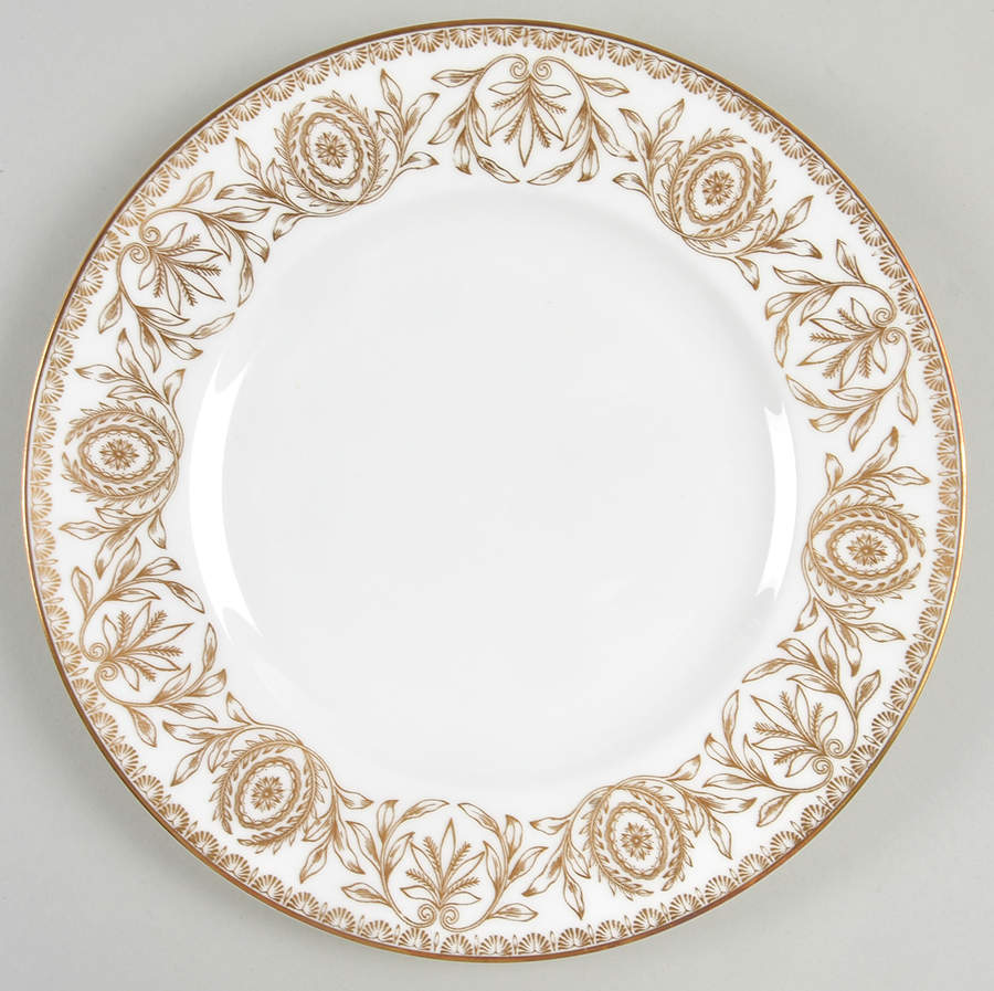 Pompadour Gold and White Luncheon Plate by Royal Worcester-1