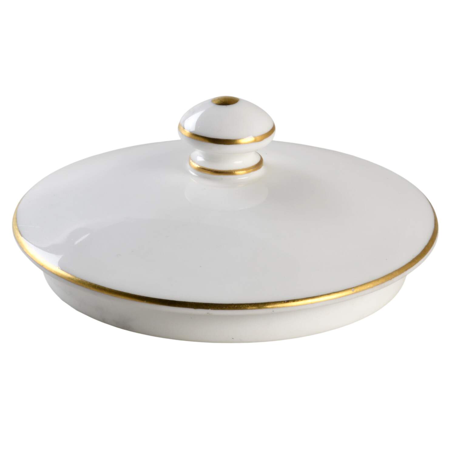 Pompadour Gold and White Lid for Sugar Bowl by Royal Worcester-1