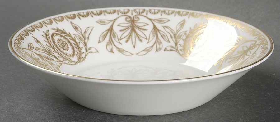 Pompadour Gold and White Fruit/Dessert (Sauce) Bowl by Royal Worcester-1