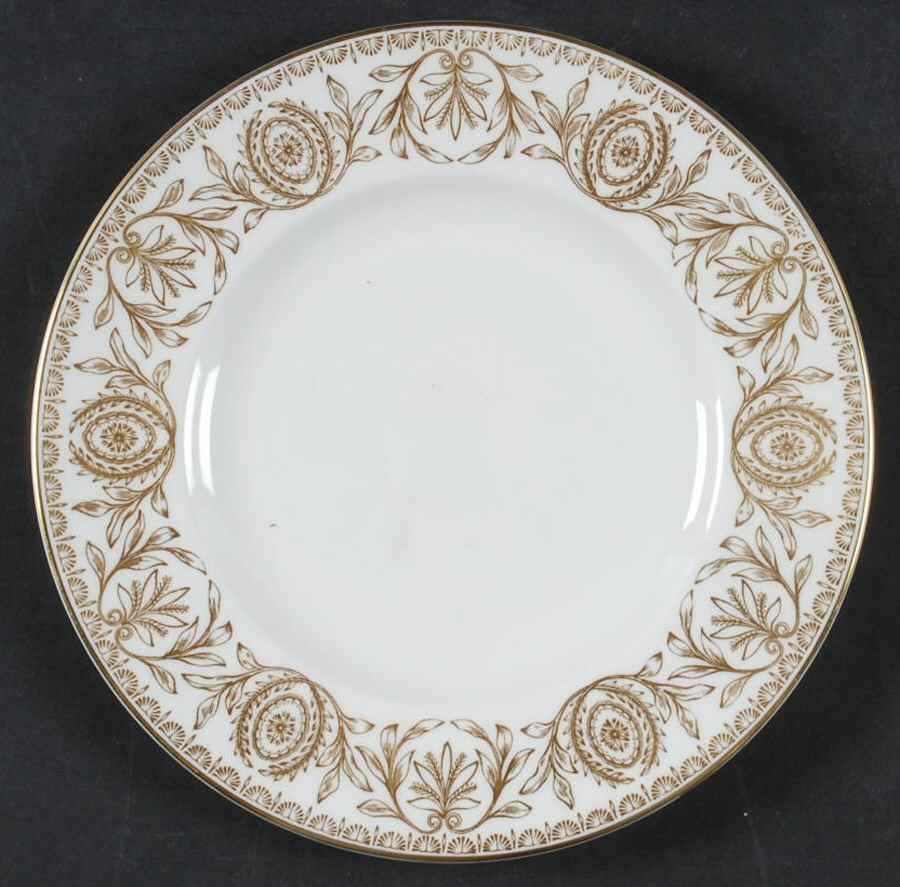 Pompadour Gold and White Salad Plate by Royal Worcester-1
