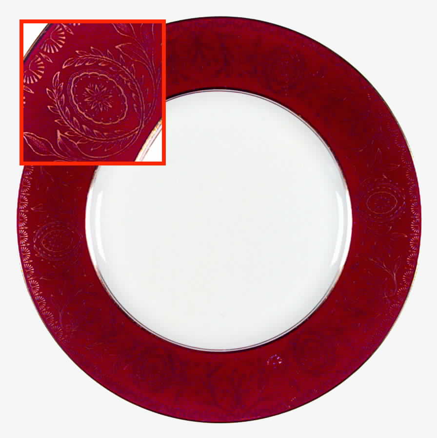 Pompadour Red and Gold Dinner Plate by Royal Worcester-1