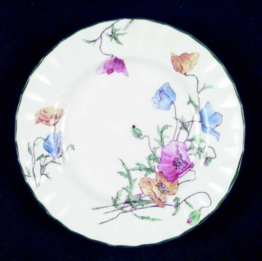 Poppy Bread & Butter Plate by Royal Worcester-1