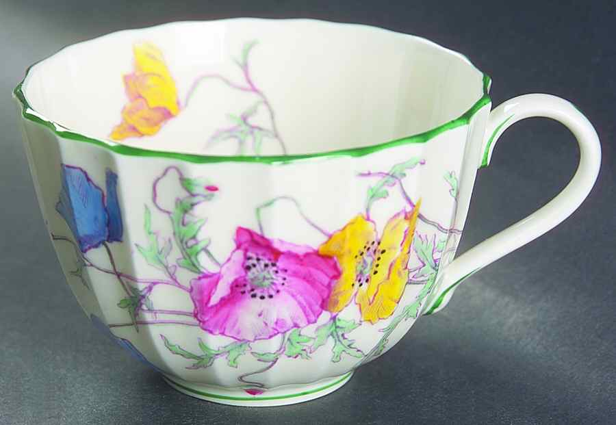Poppy (Flute) Flat Cup by Royal Worcester-1