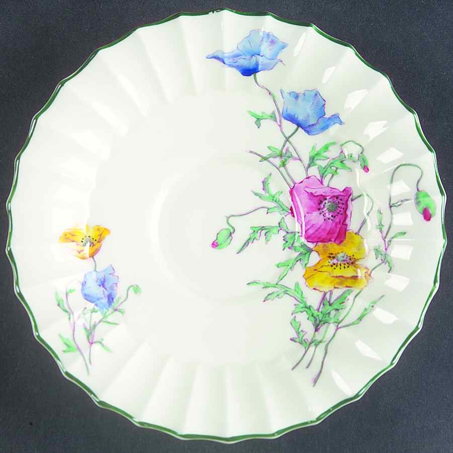 Poppy (Flute) Saucer for Cream Soup Bowl by Royal Worcester-1