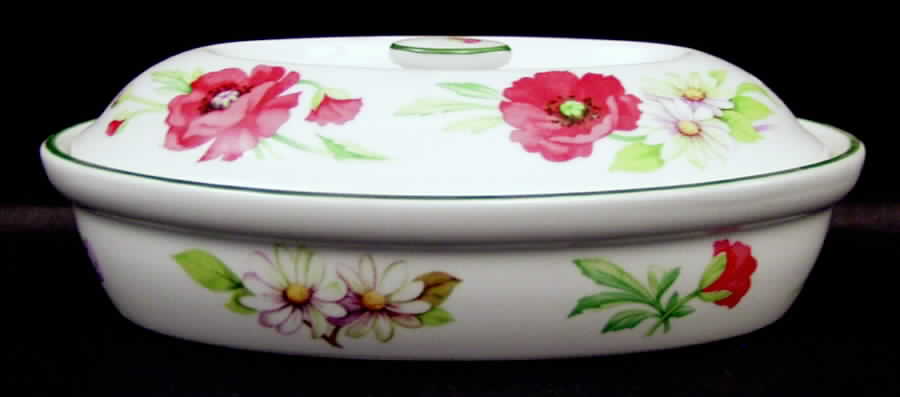 Poppies Large Oval Entree Dish & Lid by Royal Worcester-1