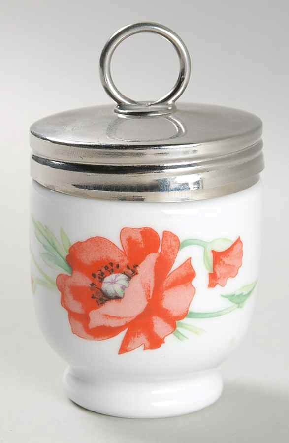 Poppies Egg Coddler & Lid by Royal Worcester-1
