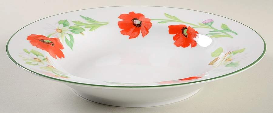Poppies Large Rim Soup Bowl by Royal Worcester-1