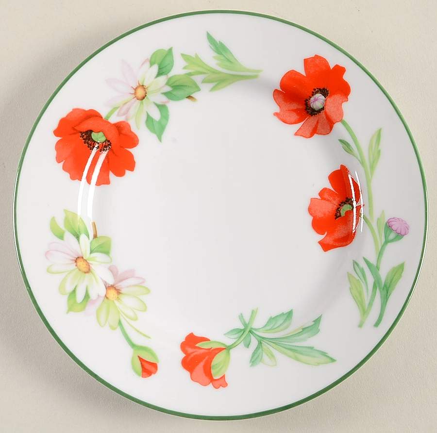 Poppies Bread & Butter Plate by Royal Worcester-1
