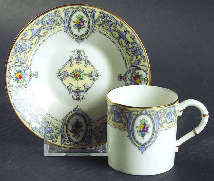 Portia (Z1407-1) Flat Demitasse Cup & Saucer Set by Royal Worcester-1