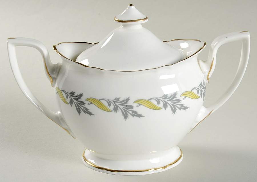 Princess Ann Sugar Bowl & Lid by Royal Worcester-1