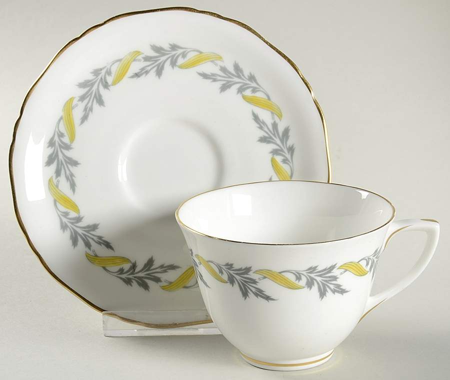 Princess Ann Flat Cup & Saucer Set by Royal Worcester-1