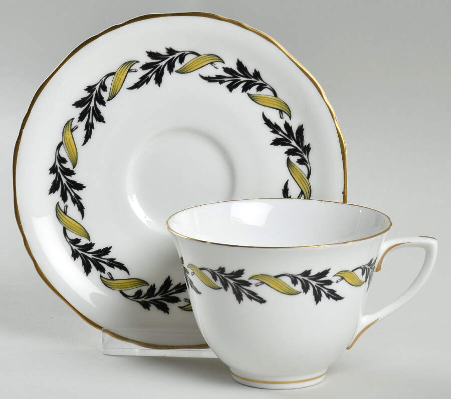 Princess Ann Flat Cup & Saucer Set by Royal Worcester-1