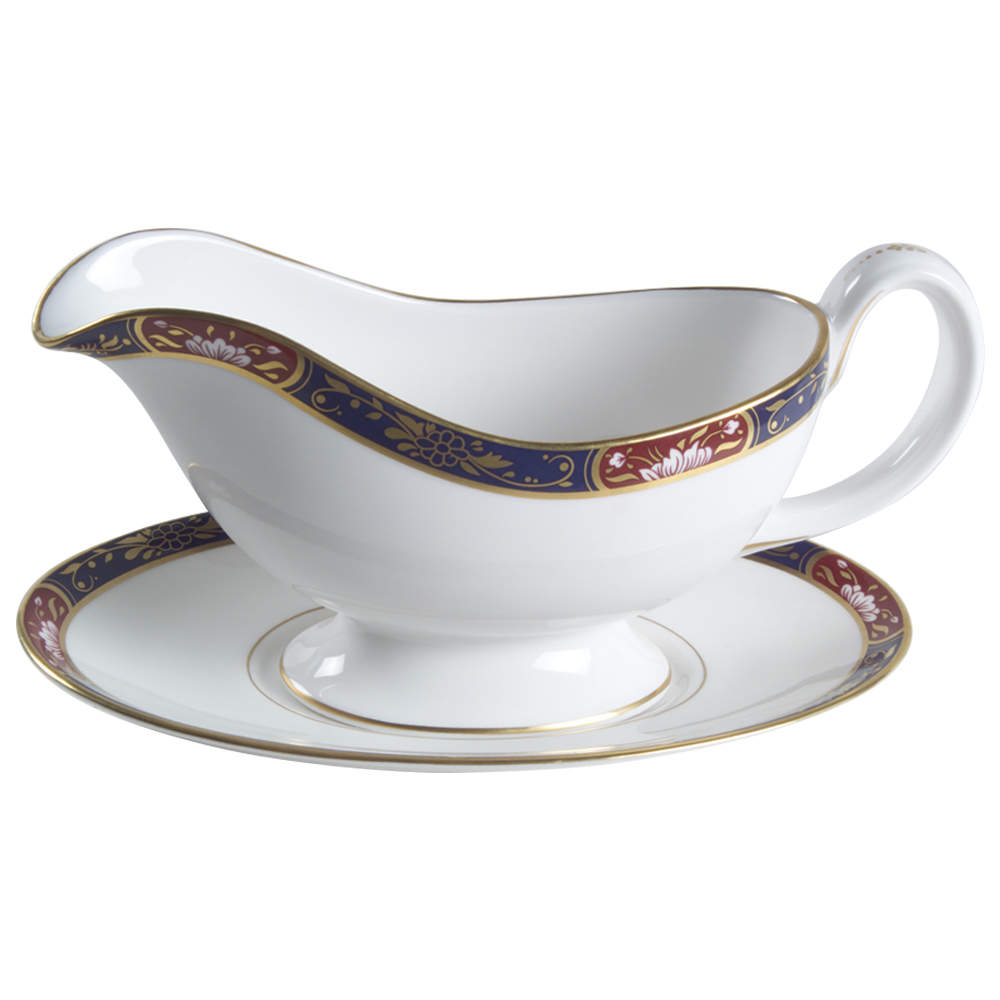 Prince Regent Gravy Boat & Underplate by Royal Worcester-1