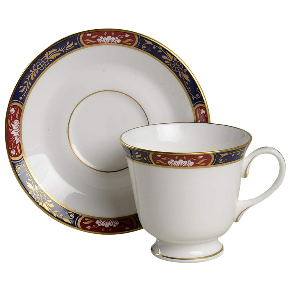 Prince Regent Footed Cup & Saucer Set by Royal Worcester-1