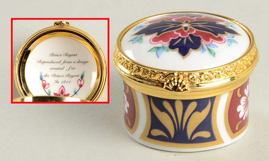 Prince Regent Pill Box by Royal Worcester-1