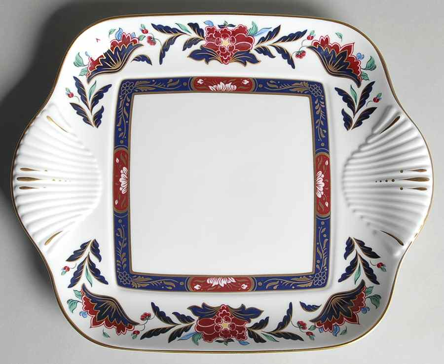 Prince Regent Square Handled Cake Plate by Royal Worcester-1