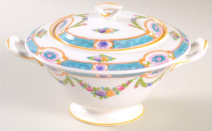 Puritan Sugar Bowl & Lid by Royal Worcester-1