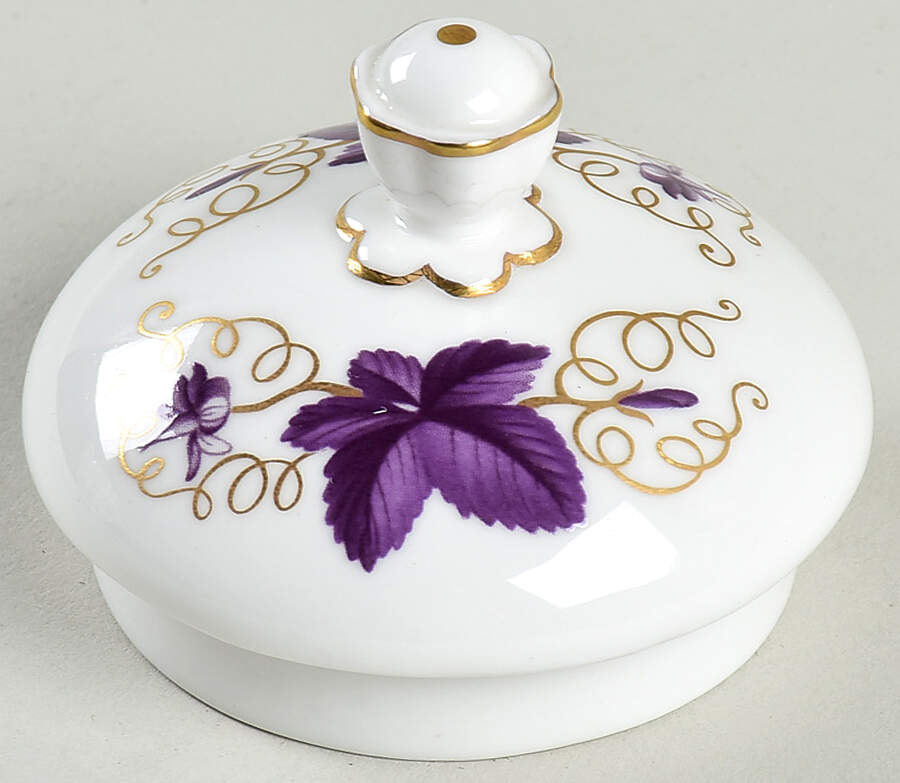 Purple Vine Lid for Sugar Bowl by Royal Worcester-1