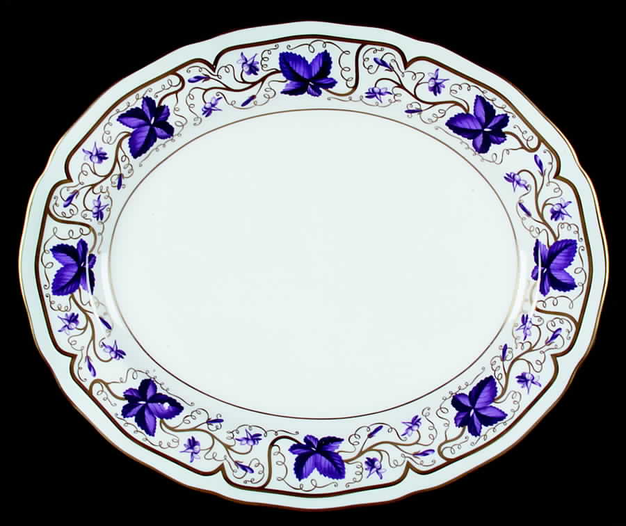 Purple Vine 15" Oval Serving Platter by Royal Worcester-1