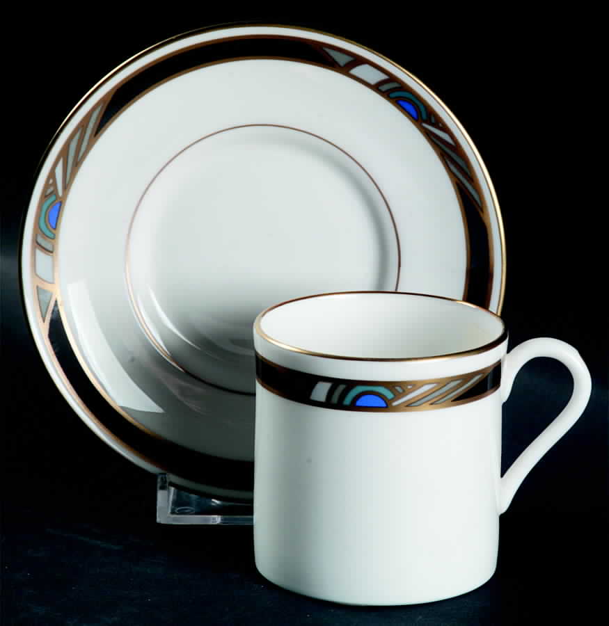 Raffles Flat Demitasse Cup & Saucer Set by Royal Worcester-1