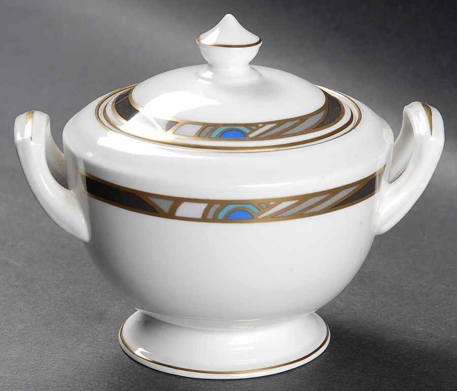 Raffles Sugar Bowl & Lid by Royal Worcester-1