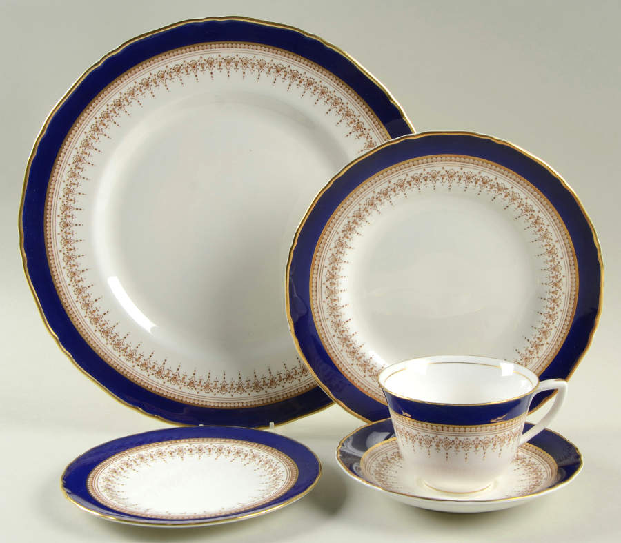 Regency Blue 40 Piece Estate Set by Royal Worcester-1