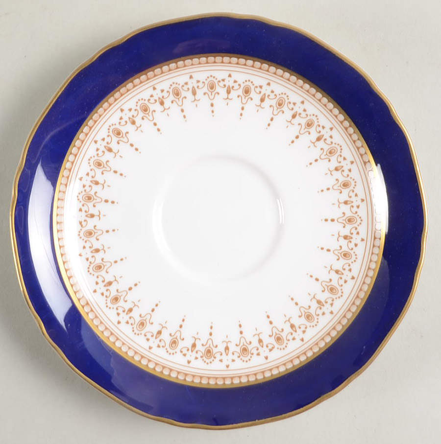 Regency Blue Saucer for Flat Cup by Royal Worcester-1