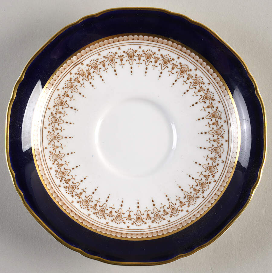 Regency Blue Saucer for Flat Cup by Royal Worcester-1
