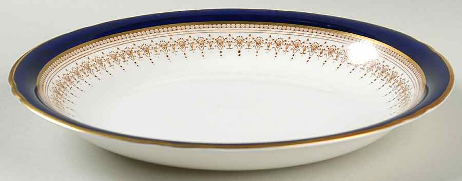Regency Blue Bread and Butter Bowl by Royal Worcester-1