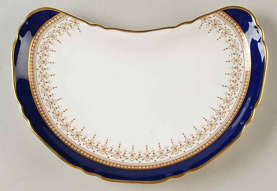 Regency Blue Crescent Salad Plate by Royal Worcester-1