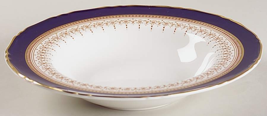 Regency Blue Rim Soup Bowl by Royal Worcester-1