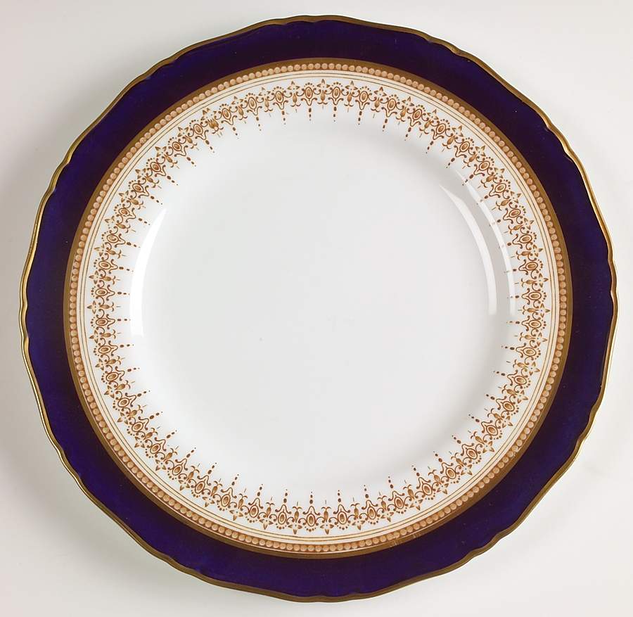 Regency Blue Luncheon Plate by Royal Worcester-1