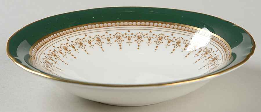 Regency Green and Brown (Newer) Fruit/Dessert (Sauce) Bowl by Royal Worcester-1