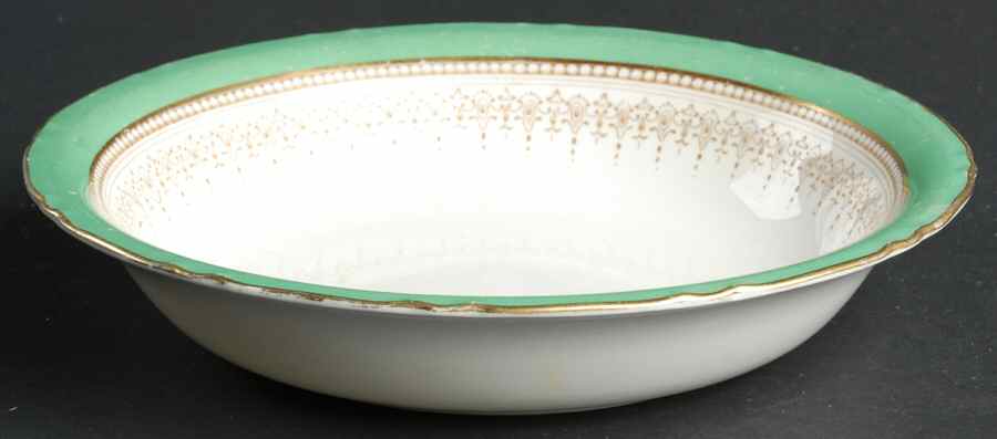Regency Green and Brown (Older) Coupe Soup Bowl by Royal Worcester-1