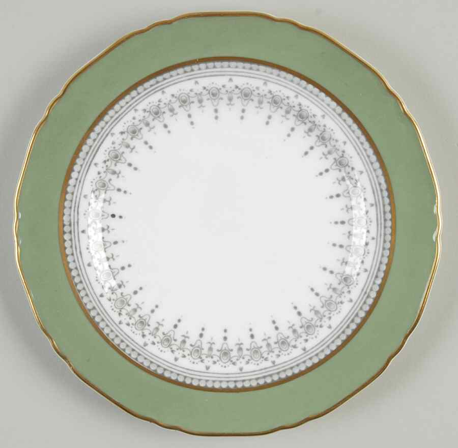 Regency Green and Gray (Newer) Bread & Butter Plate by Royal Worcester-1