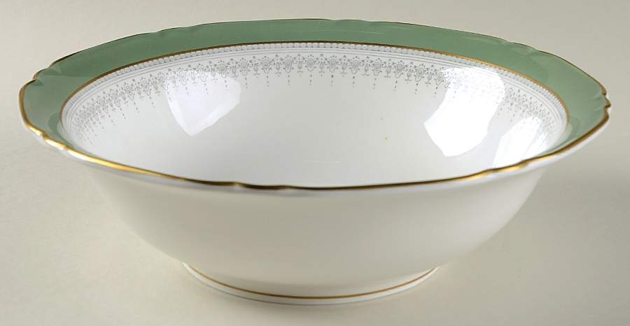 Regency Green and Gray (Newer) 9" Round Vegetable Bowl by Royal Worcester-1